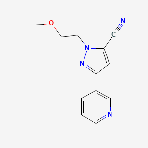 1-(2-methoxyethyl)-3-(pyridin-3-yl)-1H-pyrazole-5-carbonitrile