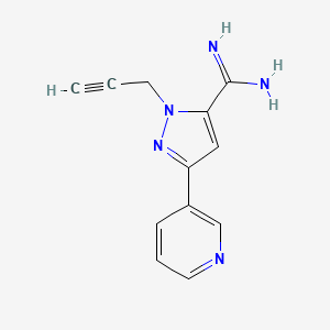 1-(prop-2-yn-1-yl)-3-(pyridin-3-yl)-1H-pyrazole-5-carboximidamide