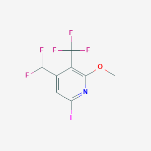 4-(Difluoromethyl)-6-iodo-2-methoxy-3-(trifluoromethyl)pyridine