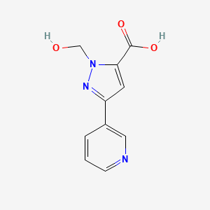 molecular formula C10H9N3O3 B1479586 1-(hydroxymethyl)-3-(pyridin-3-yl)-1H-pyrazole-5-carboxylic acid CAS No. 2092052-01-0