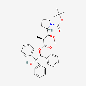 tert-butyl (2S)-2-[(1S,2S)-3-[(1S)-2-hydroxy-1,2,2-triphenylethoxy]-1-methoxy-2-methyl-3-oxopropyl]pyrrolidine-1-carboxylate