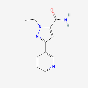 molecular formula C11H12N4O B1479589 1-ethyl-3-(pyridin-3-yl)-1H-pyrazole-5-carboxamide CAS No. 2098135-07-8