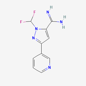 1-(difluoromethyl)-3-(pyridin-3-yl)-1H-pyrazole-5-carboximidamide