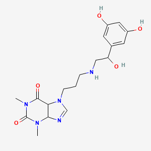 7-[3-[[2-(3,5-Dihydroxyphenyl)-2-hydroxyethyl]amino]propyl]-1,3-dimethyl-4,5-dihydropurine-2,6-dione