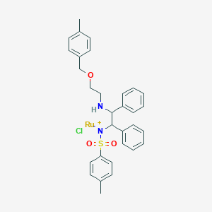 Chlororuthenium(1+);[2-[2-[(4-methylphenyl)methoxy]ethylamino]-1,2-diphenylethyl]-(4-methylphenyl)sulfonylazanide