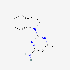 6-methyl-2-(2-methyl-2,3-dihydro-1H-indol-1-yl)pyrimidin-4-amine