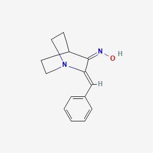 (2Z,3Z)-2-benzylidene-N-hydroxy-1-azabicyclo[2.2.2]octan-3-imine