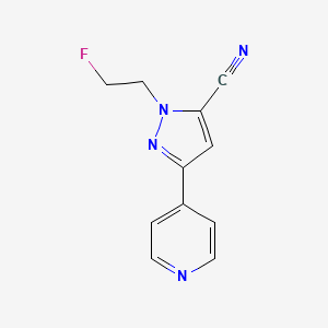 1-(2-fluoroethyl)-3-(pyridin-4-yl)-1H-pyrazole-5-carbonitrile