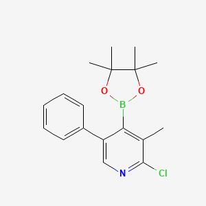 2-Chloro-3-methyl-5-phenyl-4-(4,4,5,5-tetramethyl-1,3,2-dioxaborolan-2-YL)-pyridine