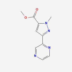 methyl 1-methyl-3-(pyrazin-2-yl)-1H-pyrazole-5-carboxylate