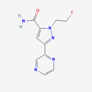 1-(2-fluoroethyl)-3-(pyrazin-2-yl)-1H-pyrazole-5-carboxamide