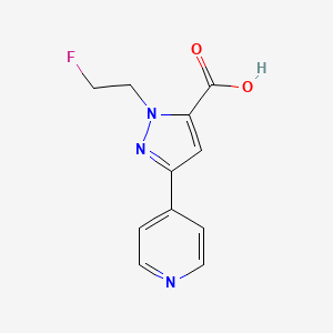 molecular formula C11H10FN3O2 B1479604 1-(2-fluoroethyl)-3-(pyridin-4-yl)-1H-pyrazole-5-carboxylic acid CAS No. 2098102-98-6