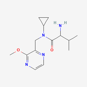 molecular formula C14H22N4O2 B14796042 2-amino-N-cyclopropyl-N-[(3-methoxypyrazin-2-yl)methyl]-3-methylbutanamide 