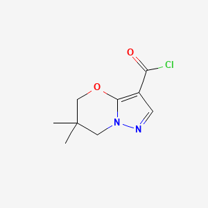 6,6-dimethyl-6,7-dihydro-5H-pyrazolo[5,1-b][1,3]oxazine-3-carbonyl chloride