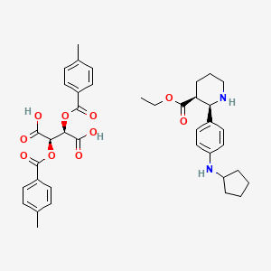 (2R,3R)-2,3-bis[(4-methylbenzoyl)oxy]butanedioic acid;ethyl (2R,3S)-2-[4-(cyclopentylamino)phenyl]piperidine-3-carboxylate