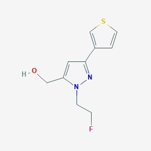 molecular formula C10H11FN2OS B1479614 (1-(2-fluoroethyl)-3-(thiophen-3-yl)-1H-pyrazol-5-yl)methanol CAS No. 2098070-35-8