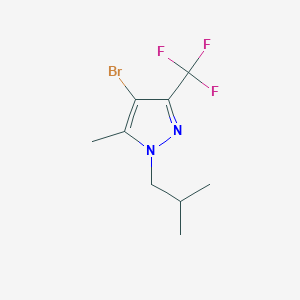 molecular formula C9H12BrF3N2 B1479618 4-bromo-1-isobutyl-5-methyl-3-(trifluoromethyl)-1H-pyrazole CAS No. 2092516-13-5