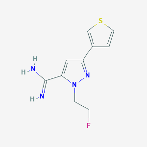 1-(2-fluoroethyl)-3-(thiophen-3-yl)-1H-pyrazole-5-carboximidamide