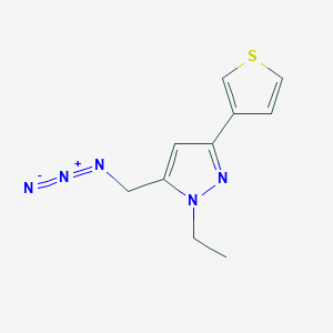 molecular formula C10H11N5S B1479622 5-(azidomethyl)-1-ethyl-3-(thiophen-3-yl)-1H-pyrazole CAS No. 2098070-53-0