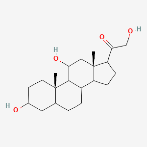 molecular formula C21H34O4 B14796302 1-[(10S,13S)-3,11-dihydroxy-10,13-dimethyl-2,3,4,5,6,7,8,9,11,12,14,15,16,17-tetradecahydro-1H-cyclopenta[a]phenanthren-17-yl]-2-hydroxyethanone 