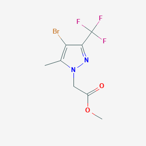 methyl 2-(4-bromo-5-methyl-3-(trifluoromethyl)-1H-pyrazol-1-yl)acetate