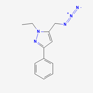 molecular formula C12H13N5 B1479632 5-(azidomethyl)-1-ethyl-3-phenyl-1H-pyrazole CAS No. 2098106-36-4