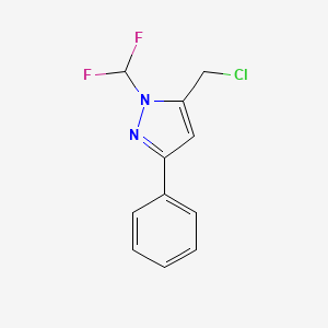 molecular formula C11H9ClF2N2 B1479633 5-(chloromethyl)-1-(difluoromethyl)-3-phenyl-1H-pyrazole CAS No. 2091705-12-1