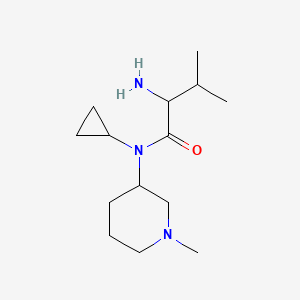 molecular formula C14H27N3O B14796331 2-amino-N-cyclopropyl-3-methyl-N-(1-methylpiperidin-3-yl)butanamide 