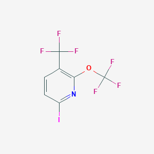 molecular formula C7H2F6INO B14796350 6-Iodo-2-(trifluoromethoxy)-3-(trifluoromethyl)pyridine 