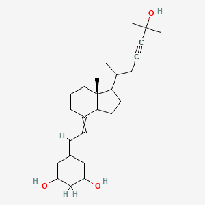 molecular formula C26H40O3 B14796356 5-[2-[(7aR)-1-(6-hydroxy-6-methylhept-4-yn-2-yl)-7a-methyl-2,3,3a,5,6,7-hexahydro-1H-inden-4-ylidene]ethylidene]cyclohexane-1,3-diol 