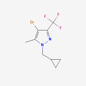 4-bromo-1-(cyclopropylmethyl)-5-methyl-3-(trifluoromethyl)-1H-pyrazole