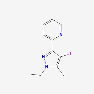 2-(1-ethyl-4-iodo-5-methyl-1H-pyrazol-3-yl)pyridine