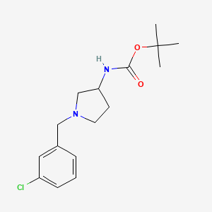 molecular formula C16H23ClN2O2 B14796371 (R)-tert-Butyl (1-(3-chlorobenzyl)pyrrolidin-3-yl)carbamate 