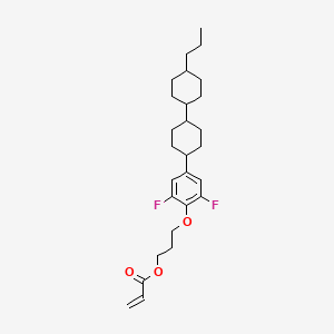 molecular formula C27H38F2O3 B14796373 3-[2,6-difluoro-4-[4-(4-propylcyclohexyl)cyclohexyl]phenoxy]propyl prop-2-enoate CAS No. 255386-69-7