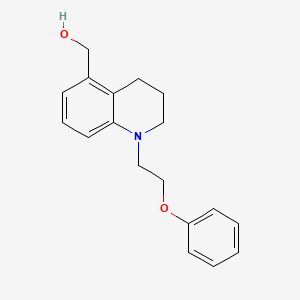 molecular formula C18H21NO2 B14796383 [1-(2-phenoxyethyl)-3,4-dihydro-2H-quinolin-5-yl]methanol 