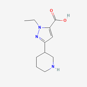 1-ethyl-3-(piperidin-3-yl)-1H-pyrazole-5-carboxylic acid