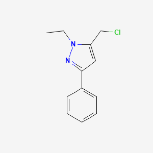 molecular formula C12H13ClN2 B1479644 5-(chloromethyl)-1-ethyl-3-phenyl-1H-pyrazole CAS No. 2091618-89-0