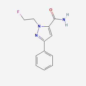 molecular formula C12H12FN3O B1479645 1-(2-fluoroethyl)-3-phenyl-1H-pyrazole-5-carboxamide CAS No. 2098070-84-7