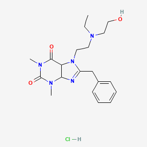 molecular formula C20H30ClN5O3 B14796460 8-Benzyl-7-[2-[ethyl(2-hydroxyethyl)amino]ethyl]-1,3-dimethyl-4,5-dihydropurine-2,6-dione;hydrochloride 