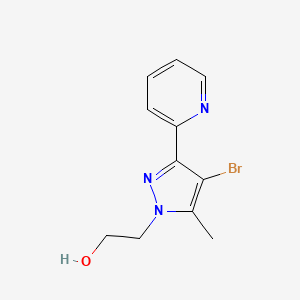 2-(4-bromo-5-methyl-3-(pyridin-2-yl)-1H-pyrazol-1-yl)ethan-1-ol