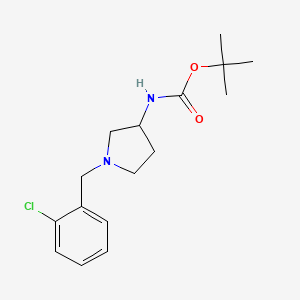 molecular formula C16H23ClN2O2 B14796503 (R)-tert-Butyl (1-(2-chlorobenzyl)pyrrolidin-3-yl)carbamate 