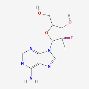 molecular formula C11H14FN5O3 B14796508 (2R,3R,4R,5R)-5-(6-amino-9H-purin-9-yl)-4-fluoro-2-(hydroxymethyl)-4-methyloxolan-3-ol 