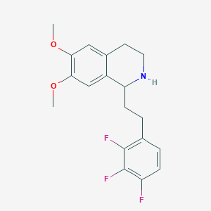 molecular formula C19H20F3NO2 B14796512 6,7-Dimethoxy-1-[2-(2,3,4-trifluoro-phenyl)-ethyl]-1,2,3,4-tetrahydro-isoquinoline 