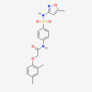 molecular formula C20H21N3O5S B14796517 2-(2,4-dimethylphenoxy)-N-{4-[(5-methyl-1,2-oxazol-3-yl)sulfamoyl]phenyl}acetamide 