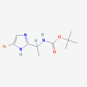 molecular formula C10H16BrN3O2 B14796543 tert-butyl N-[1-(5-bromo-1H-imidazol-2-yl)ethyl]carbamate 