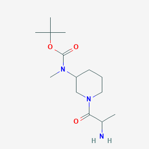 molecular formula C14H27N3O3 B14796549 tert-butyl N-[1-(2-aminopropanoyl)piperidin-3-yl]-N-methylcarbamate 