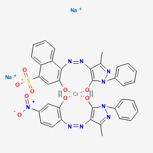 molecular formula C36H28CrN9Na2O9S+ B14796551 2,4-dihydro-4-(2-hydroxy-4-nitrophenyl)azo-5-methyl-2-phenyl-3H-pyrazol-3-onato4-(4,5-dihydro-3-methyl-5-oxo-1-phenyl-1H-pyrazol-4-yl)azo-3-hydroxy-1-naphthalenesulfonato chromate (sodium salt) 