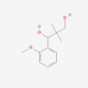 molecular formula C12H18O3 B14796560 1-(2-Methoxyphenyl)-2,2-dimethylpropane-1,3-diol 