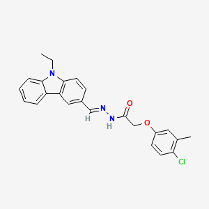 2-(4-chloro-3-methylphenoxy)-N'-[(E)-(9-ethyl-9H-carbazol-3-yl)methylidene]acetohydrazide