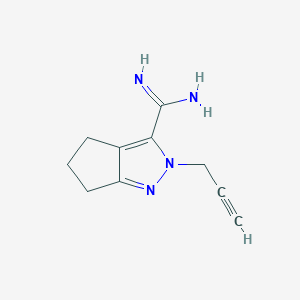 molecular formula C10H12N4 B1479662 2-(Prop-2-yn-1-yl)-2,4,5,6-tetrahydrocyclopenta[c]pyrazole-3-carboximidamide CAS No. 2097967-91-2
